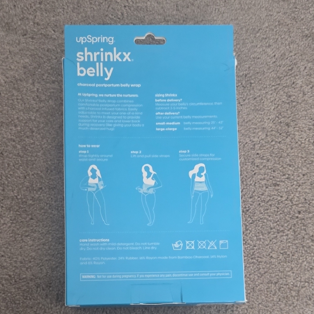 NWT UpSpring ShrinkX Belly Wrap In Black Sz L/XL - Picture 3 of 6